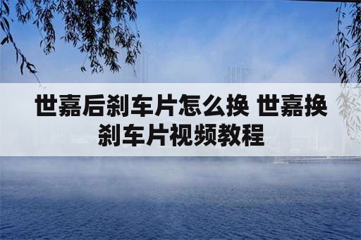 世嘉后刹车片怎么换 世嘉换刹车片视频教程