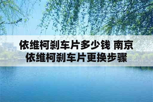 依维柯刹车片多少钱 南京依维柯刹车片更换步骤