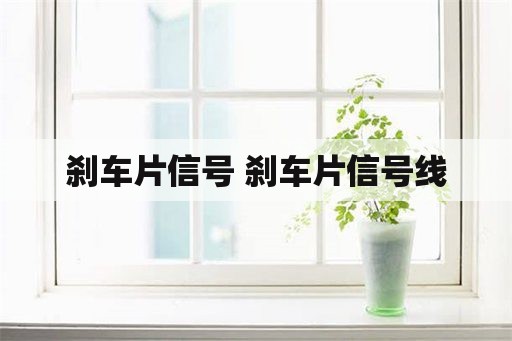 刹车片信号 刹车片信号线