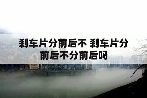 刹车片分前后不 刹车片分前后不分前后吗