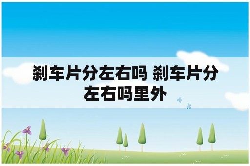 刹车片分左右吗 刹车片分左右吗里外