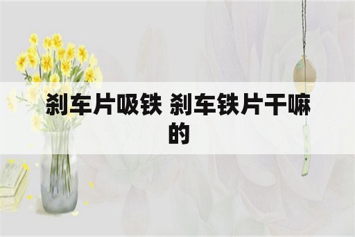 刹车片吸铁 刹车铁片干嘛的