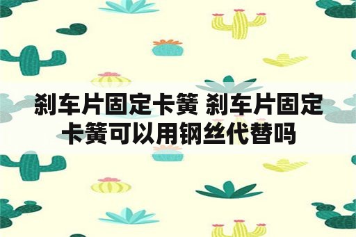 刹车片固定卡簧 刹车片固定卡簧可以用钢丝代替吗