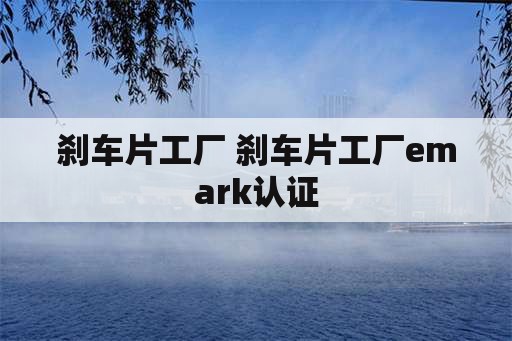 刹车片工厂 刹车片工厂emark认证