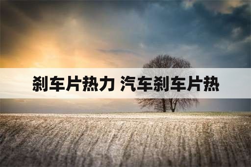 刹车片热力 汽车刹车片热