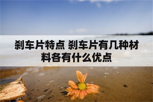 刹车片特点 刹车片有几种材料各有什么优点