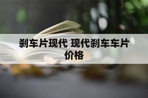 刹车片现代 现代刹车车片价格