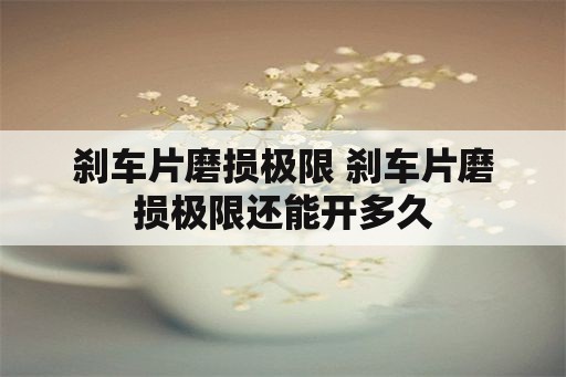 刹车片磨损极限 刹车片磨损极限还能开多久