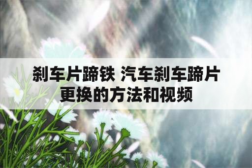 刹车片蹄铁 汽车刹车蹄片更换的方法和视频