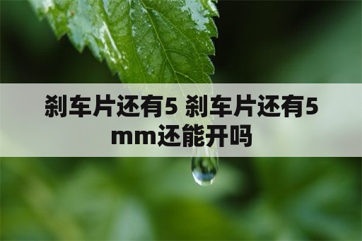 刹车片还有5 刹车片还有5mm还能开吗