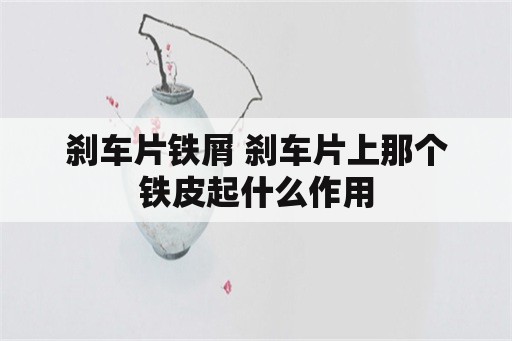 刹车片铁屑 刹车片上那个铁皮起什么作用