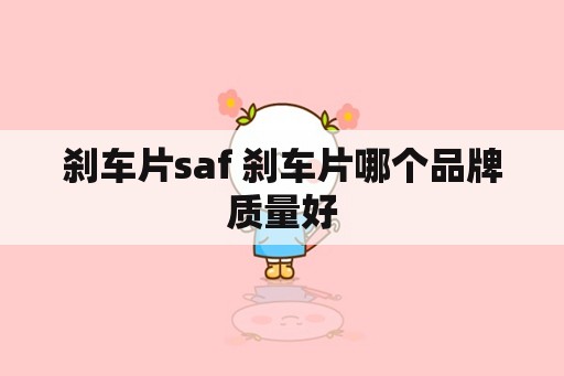 刹车片saf 刹车片哪个品牌质量好