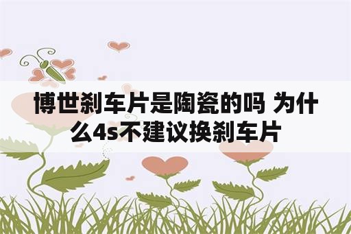 博世刹车片是陶瓷的吗 为什么4s不建议换刹车片