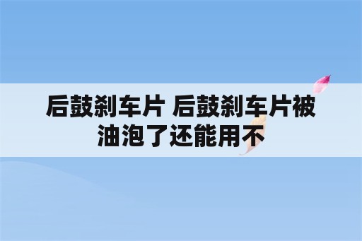 后鼓刹车片 后鼓刹车片被油泡了还能用不