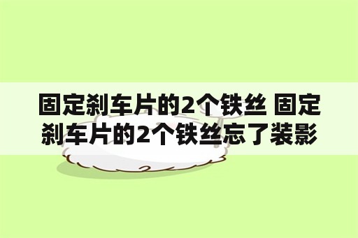 固定刹车片的2个铁丝 固定刹车片的2个铁丝忘了装影响吗