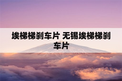 埃梯梯刹车片 无锡埃梯梯刹车片