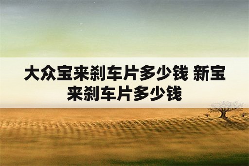 大众宝来刹车片多少钱 新宝来刹车片多少钱