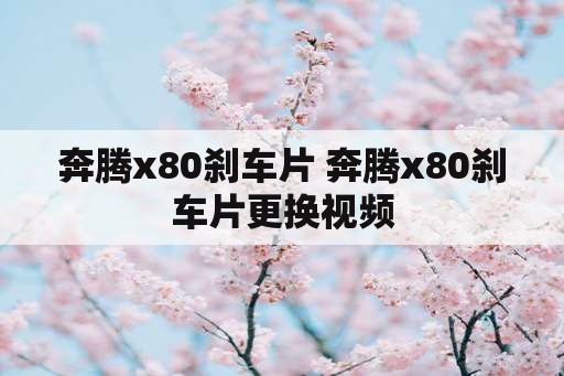 奔腾x80刹车片 奔腾x80刹车片更换视频