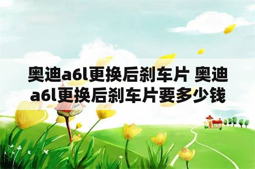 奥迪a6l更换后刹车片 奥迪a6l更换后刹车片要多少钱