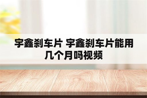 宇鑫刹车片 宇鑫刹车片能用几个月吗视频