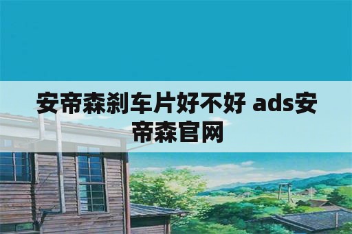 安帝森刹车片好不好 ads安帝森官网