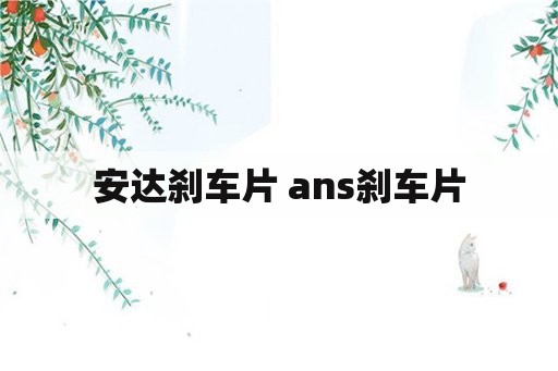 安达刹车片 ans刹车片