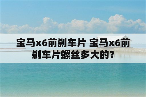 宝马x6前刹车片 宝马x6前刹车片螺丝多大的？