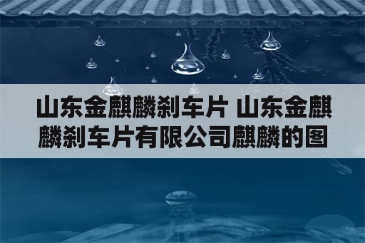 山东金麒麟刹车片 山东金麒麟刹车片有限公司麒麟的图片代表什么