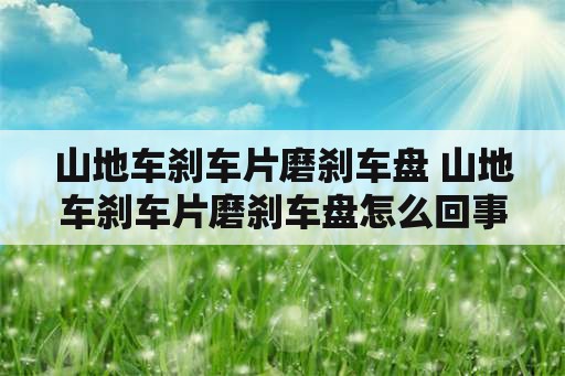 山地车刹车片磨刹车盘 山地车刹车片磨刹车盘怎么回事