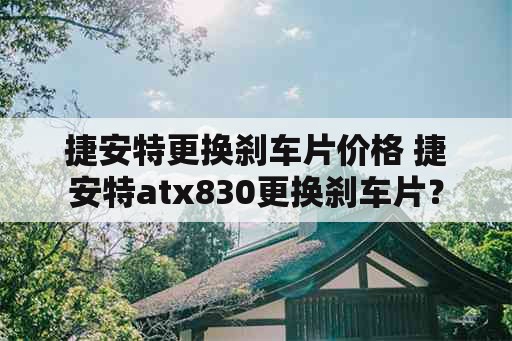 捷安特更换刹车片价格 捷安特atx830更换刹车片？