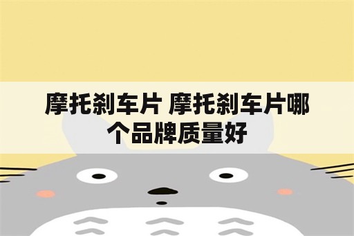 摩托刹车片 摩托刹车片哪个品牌质量好