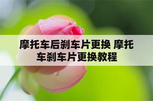 摩托车后刹车片更换 摩托车刹车片更换教程