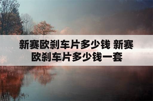 新赛欧刹车片多少钱 新赛欧刹车片多少钱一套