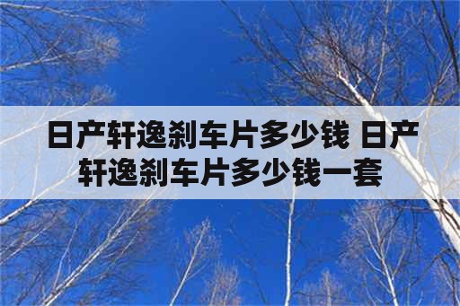 日产轩逸刹车片多少钱 日产轩逸刹车片多少钱一套