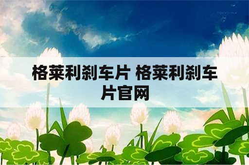 格莱利刹车片 格莱利刹车片官网