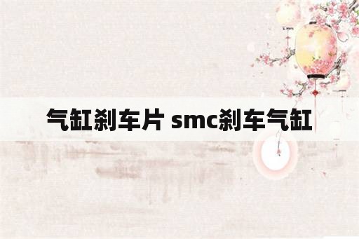 气缸刹车片 smc刹车气缸