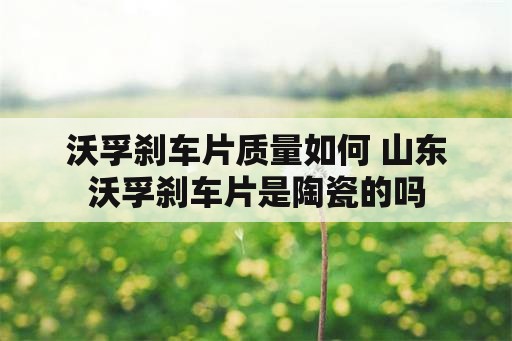 沃孚刹车片质量如何 山东沃孚刹车片是陶瓷的吗