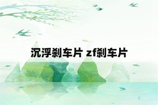 沉浮刹车片 zf刹车片