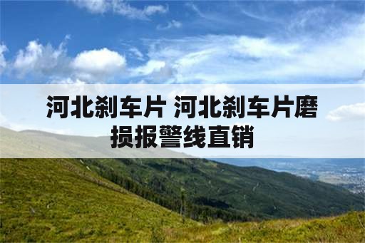 河北刹车片 河北刹车片磨损报警线直销