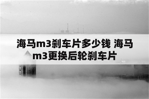 海马m3刹车片多少钱 海马m3更换后轮刹车片