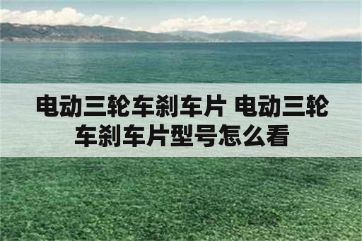 电动三轮车刹车片 电动三轮车刹车片型号怎么看