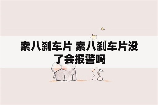 索八刹车片 索八刹车片没了会报警吗