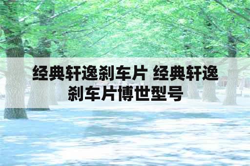 经典轩逸刹车片 经典轩逸刹车片博世型号