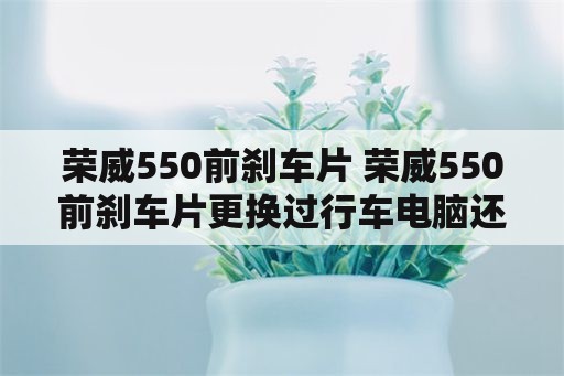 荣威550前刹车片 荣威550前刹车片更换过行车电脑还报故障