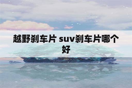 越野刹车片 suv刹车片哪个好