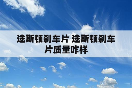 途斯顿刹车片 途斯顿刹车片质量咋样