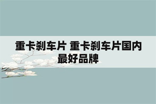 重卡刹车片 重卡刹车片国内最好品牌