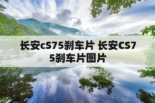 长安cS75刹车片 长安CS75刹车片图片