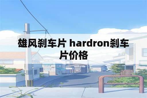 雄风刹车片 hardron刹车片价格