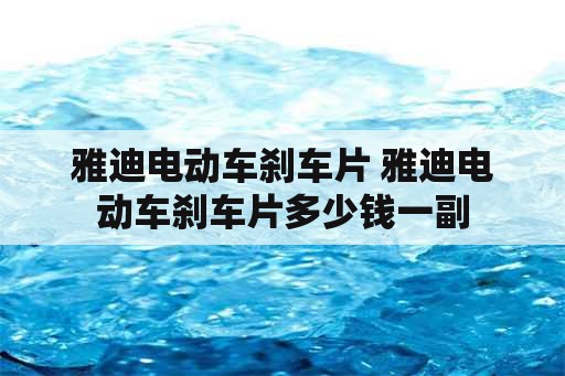 雅迪电动车刹车片 雅迪电动车刹车片多少钱一副